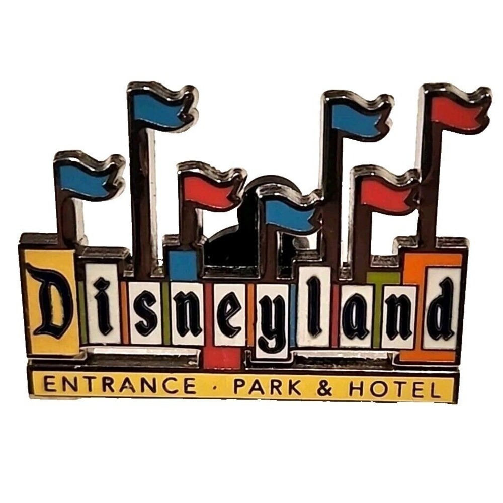Disney Parks Disneyland‎ Marquee Entrance Park & Hotel Retro Logo Trading Pin